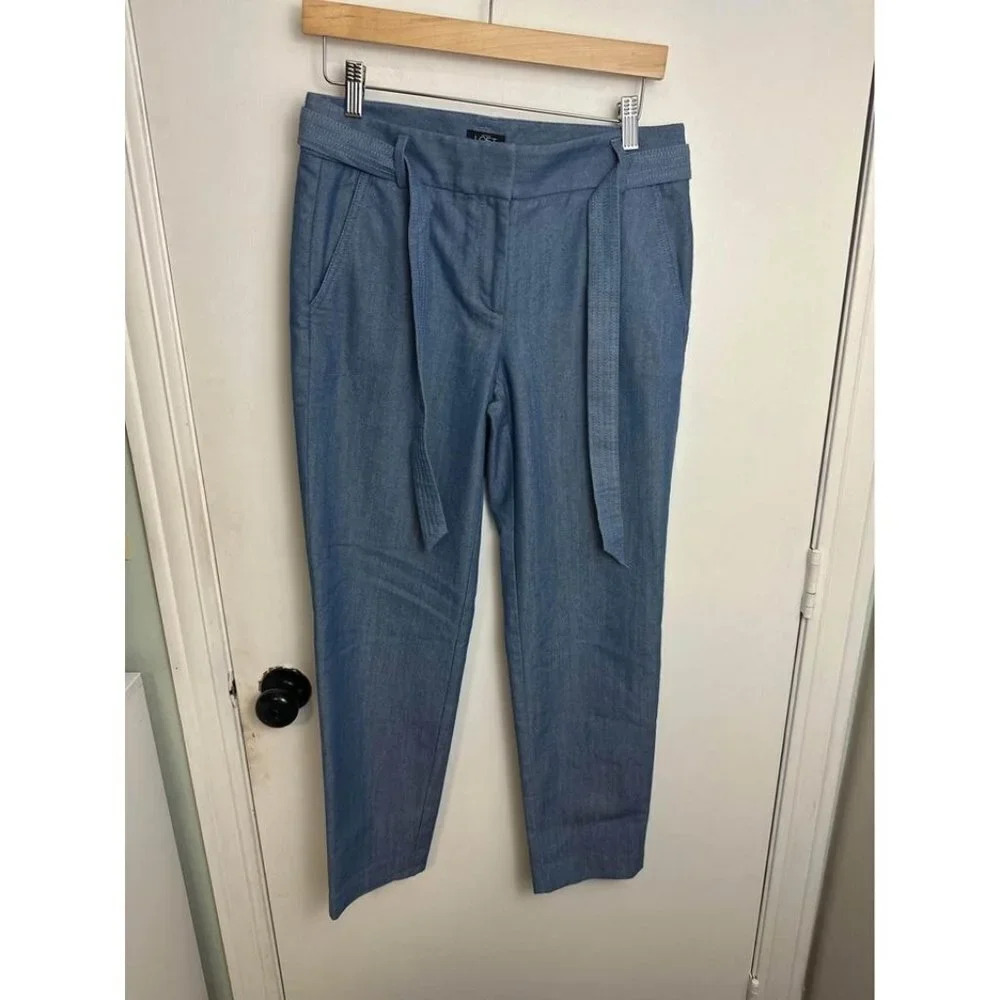 Loft women’s blue chambray pants size 2 #0836